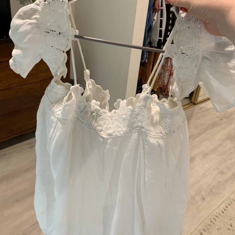 White bohemian blouse - cuff sleeves
